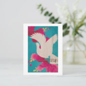 Cherry Blossom en Dove Briefkaart (Staand voorkant)