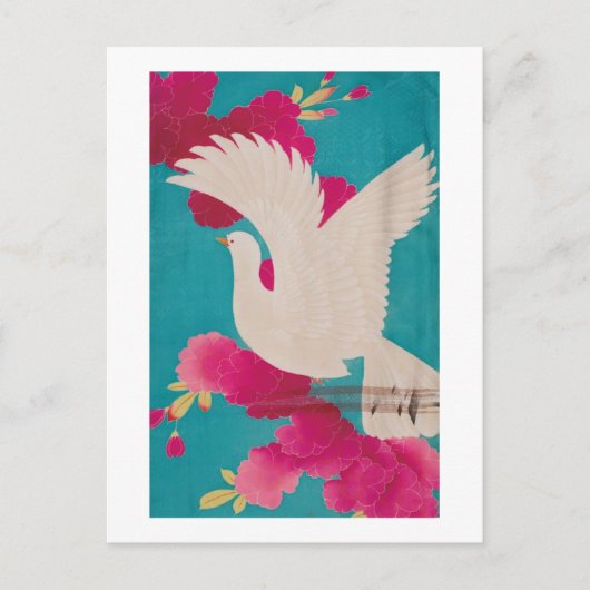 Cherry Blossom en Dove Briefkaart (Voorkant)