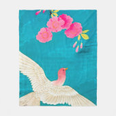 Cherry Blossom en Dove Fleece Deken (Voorkant)