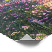 Cherry Blossom en een traditionele tempel Poster (Hoek)