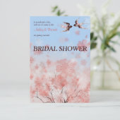 Cherry Blossom en Floral Swallows Vrijgezellenfees Kaart (Staand voorkant)