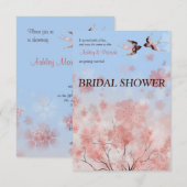 Cherry Blossom en Floral Swallows Vrijgezellenfees Kaart (Voorkant / Achterkant)