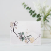 Cherry Blossom en Full Moon, Watanabe Seitei Briefkaart (Staand voorkant)