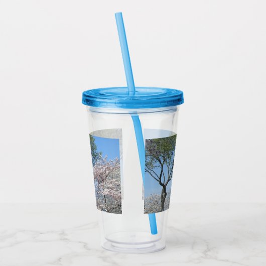 Cherry Blossom en het Washington Monument in DC Acryl Drinkbeker (Links)