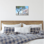 Cherry Blossom en het Washington Monument in DC Canvas Afdruk (Insitu (Slaapkamer))