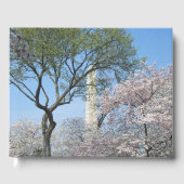 Cherry Blossom en het Washington Monument in DC Gastenboek (Voorkant)