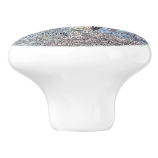 Cherry Blossom en het Washington Monument in DC Keramische Knop (Zijkant)