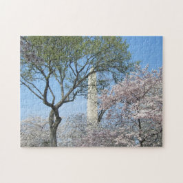 Cherry Blossom en het Washington Monument in DC Legpuzzel
