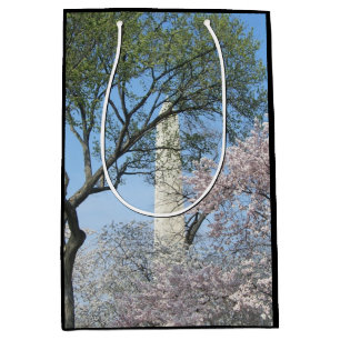 Cherry Blossom en het Washington Monument in DC Medium Cadeauzakje