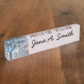 Cherry Blossom en het Washington Monument in DC Naambordje (Zijkant)