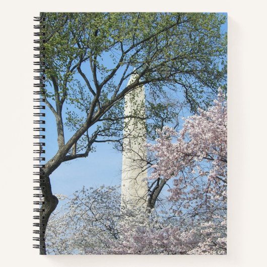 Cherry Blossom en het Washington Monument in DC Notitieboek (Voorkant)