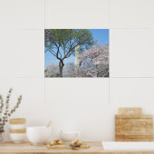 Cherry Blossom en het Washington Monument in DC Poster (Keuken)