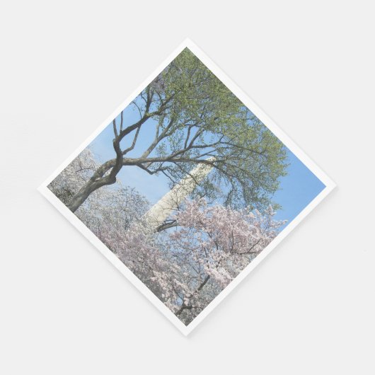 Cherry Blossom en het Washington Monument in DC Servet (Hoek)