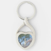 Cherry Blossom en het Washington Monument in DC Sleutelhanger (Voorkant)