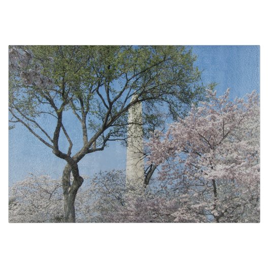 Cherry Blossom en het Washington Monument in DC Snijplank (Voorkant)