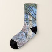 Cherry Blossom en het Washington Monument in DC Sokken (Links - buitenkant)