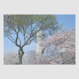 Cherry Blossom en het Washington Monument in DC Tissuepapier