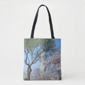 Cherry Blossom en het Washington Monument in DC Tote Bag (Voorkant)