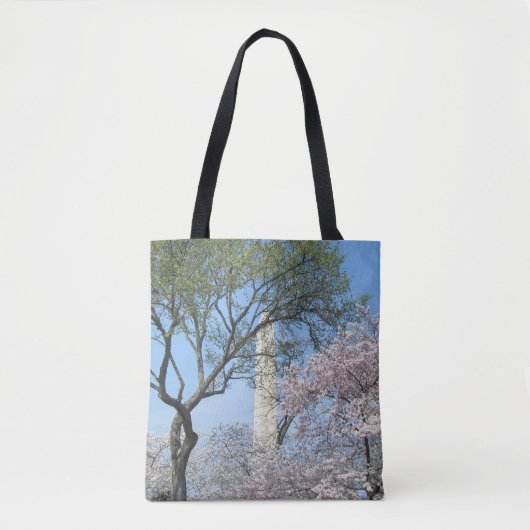 Cherry Blossom en het Washington Monument in DC Tote Bag (Voorkant)