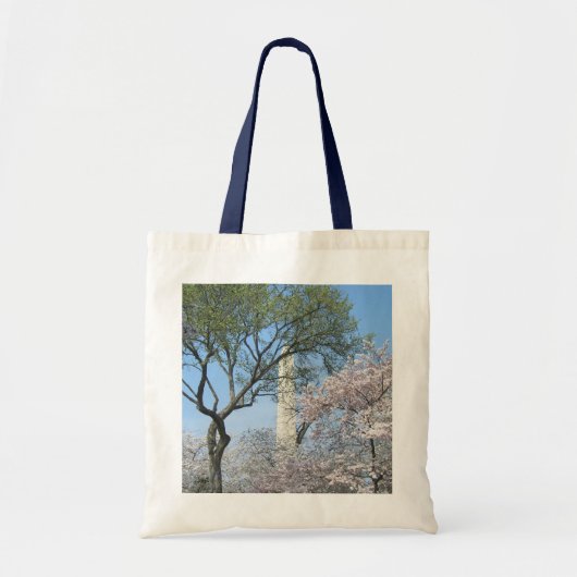 Cherry Blossom en het Washington Monument in DC Tote Bag (Voorkant)