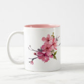 Cherry Blossom en Hummingbird Two-Tone Coffee Mok (Links)