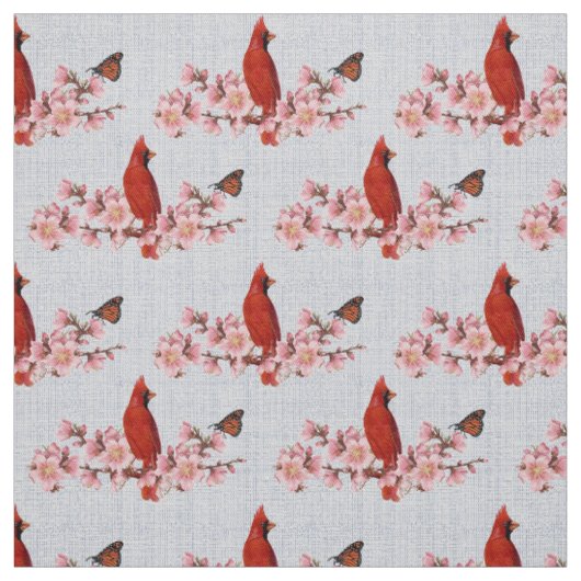 Cherry Blossom en kardinaal Stof (Swatch)
