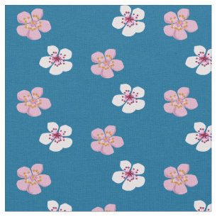 Cherry blossom en plum blossom stof