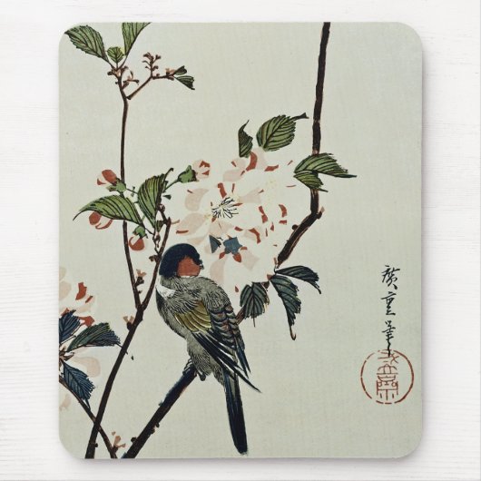 Cherry Blossom en Small Bird Muismat (Voorkant)