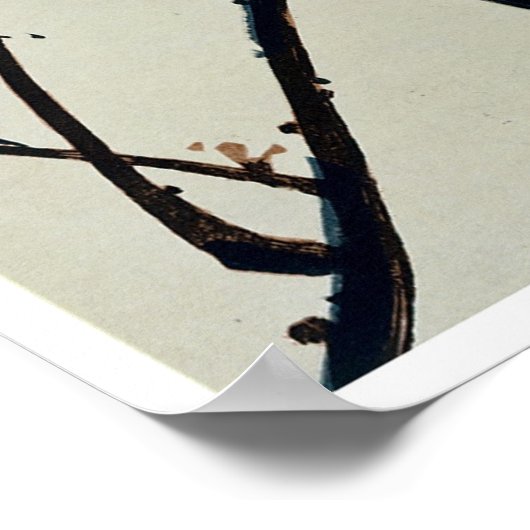 Cherry Blossom en Small Bird Poster (Hoek)