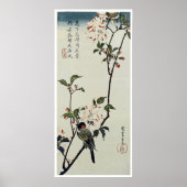 Cherry Blossom en Small Bird Poster (Voorkant)