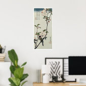 Cherry Blossom en Small Bird Poster (Thuiskantoor)