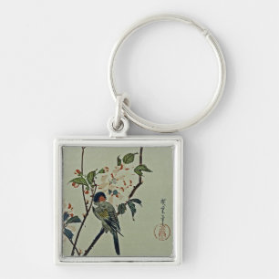 Cherry Blossom en Small Bird Sleutelhanger