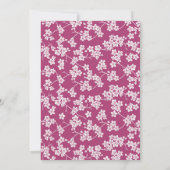 Cherry Blossom en Stripes Kaart (Achterkant)