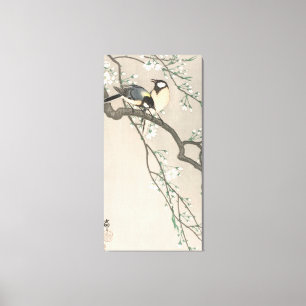 Cherry Blossom en vogelschilderingen Canvas Afdruk