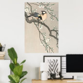  Cherry Blossom en vogelschilderingen Poster (Thuiskantoor)
