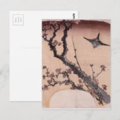Cherry Blossom en Warbler, Katsushika Hokusai Briefkaart (Voorkant / Achterkant)