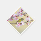 Cherry Blossom en Warbler Servet (Hoek)