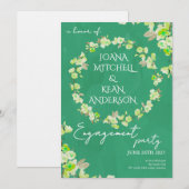 Cherry Blossom Engagement Party Invitation Kaart (Voorkant / Achterkant)