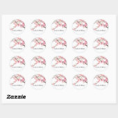 Cherry Blossom Envelope Seal Wedding Uitnodiging Ronde Sticker (Vel)