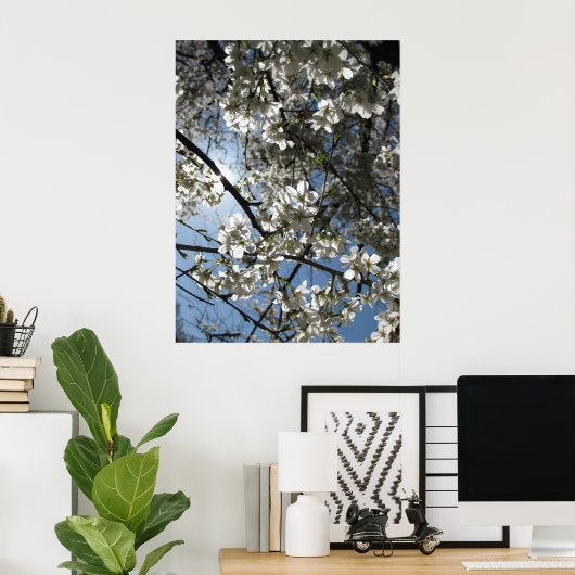 Cherry Blossom Equinox, bedrukt Poster (Thuiskantoor)