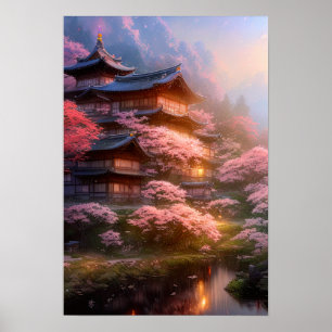 Cherry Blossom Evening Poster