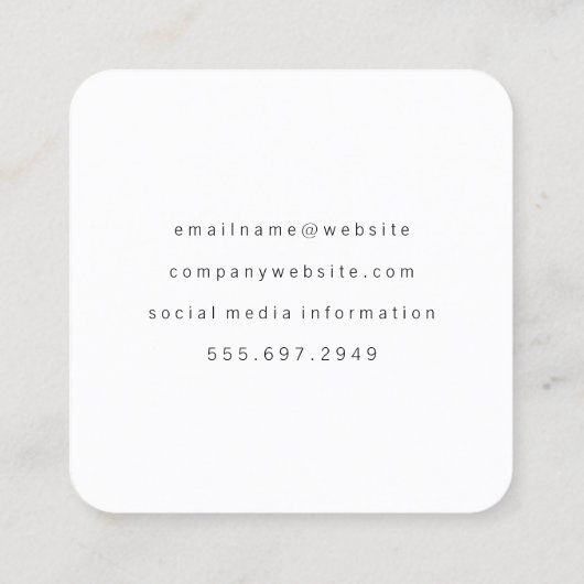 Cherry Blossom | Event Planner Vierkante Visitekaartje (Achterkant)