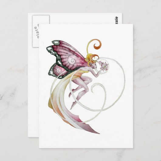 Cherry Blossom Faery Briefkaart (Voorkant / Achterkant)