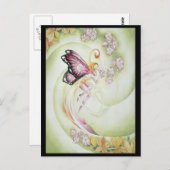 Cherry Blossom Faery Briefkaart (Voorkant / Achterkant)