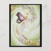 Cherry Blossom Faery Briefkaart (Voorkant)