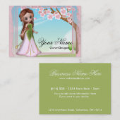 Cherry Blossom Fairy 2 Fantasy Visitekaartjes (Voorkant / Achterkant)