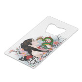 Cherry Blossom Fairy Dragon Vriendschap Creditkaart Flessenopener (Voorkant Gekanteld)