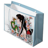 Cherry Blossom Fairy Dragon Vriendschap Groot Cadeauzakje (Voorkant Gekanteld)