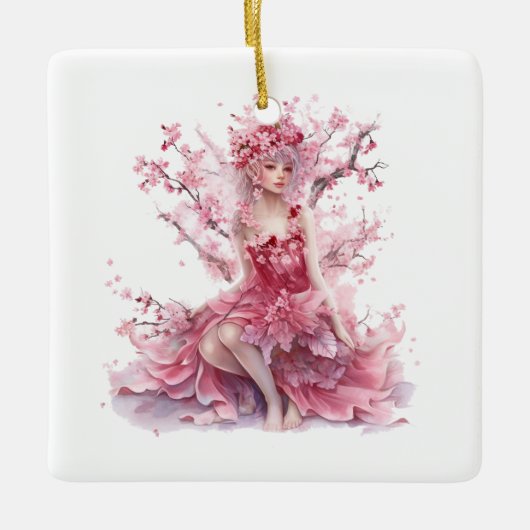 Cherry Blossom Fairy Princess Ornament (Voorkant)