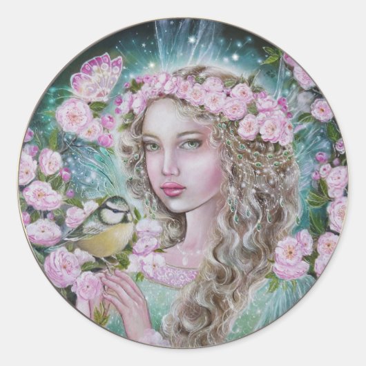 Cherry blossom fairy sticker (Voorkant)